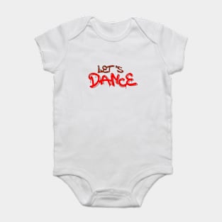Let's Dance Brown Red by PK.digart Baby Bodysuit